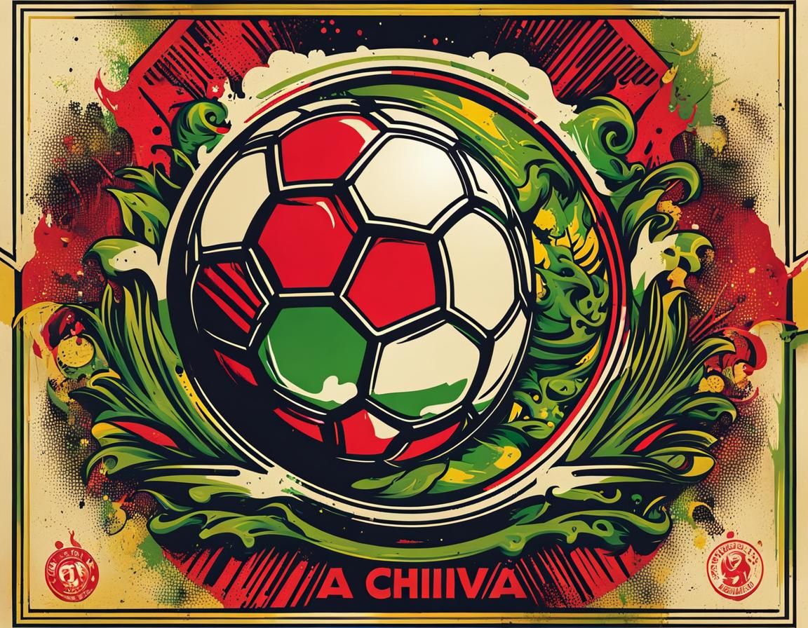 Colorful Chiva Soccer Logo in Graffiti Art Style