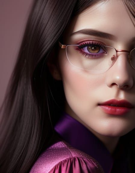 Glamorous Woman in High Fashion Style