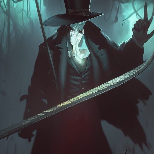 Macabre Jack the Ripper in Dark Fantasy Style