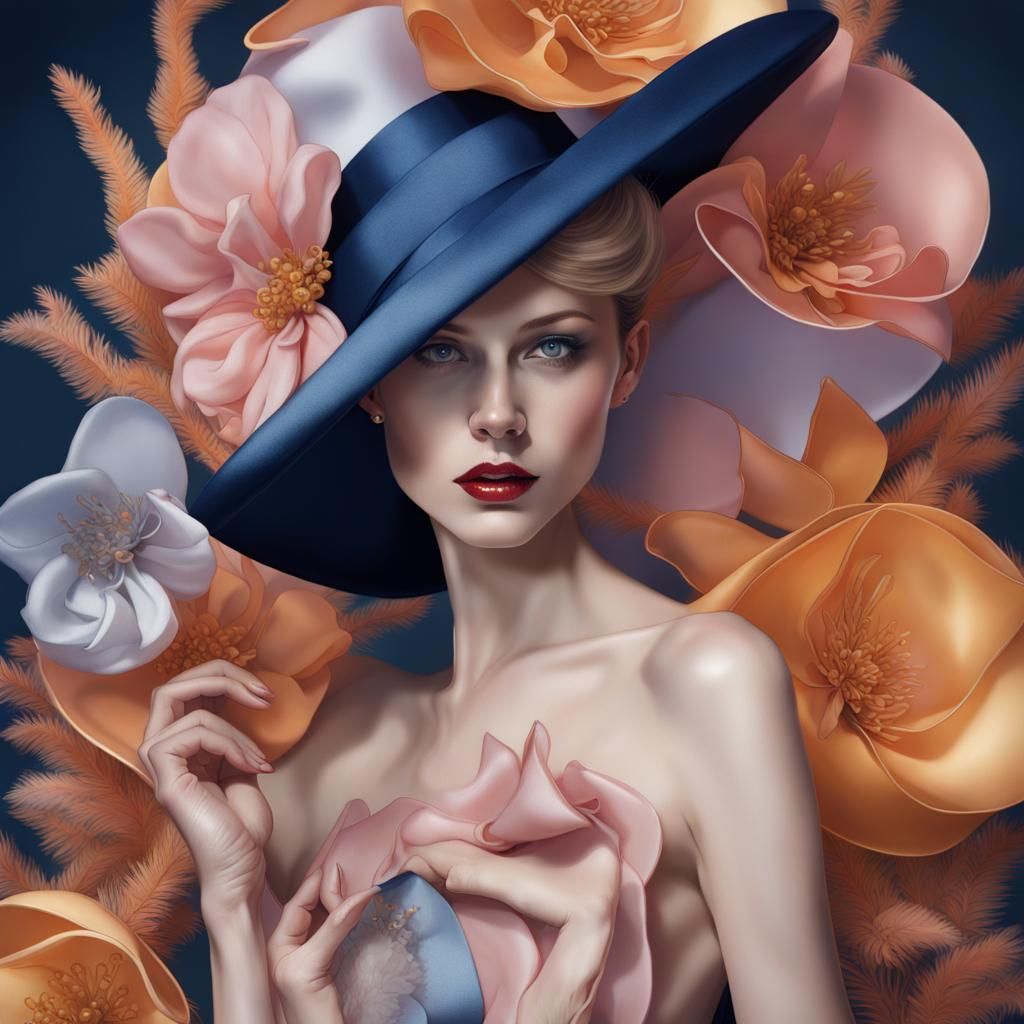 Dreamy Fashion Illustration in Xmaspunk Style