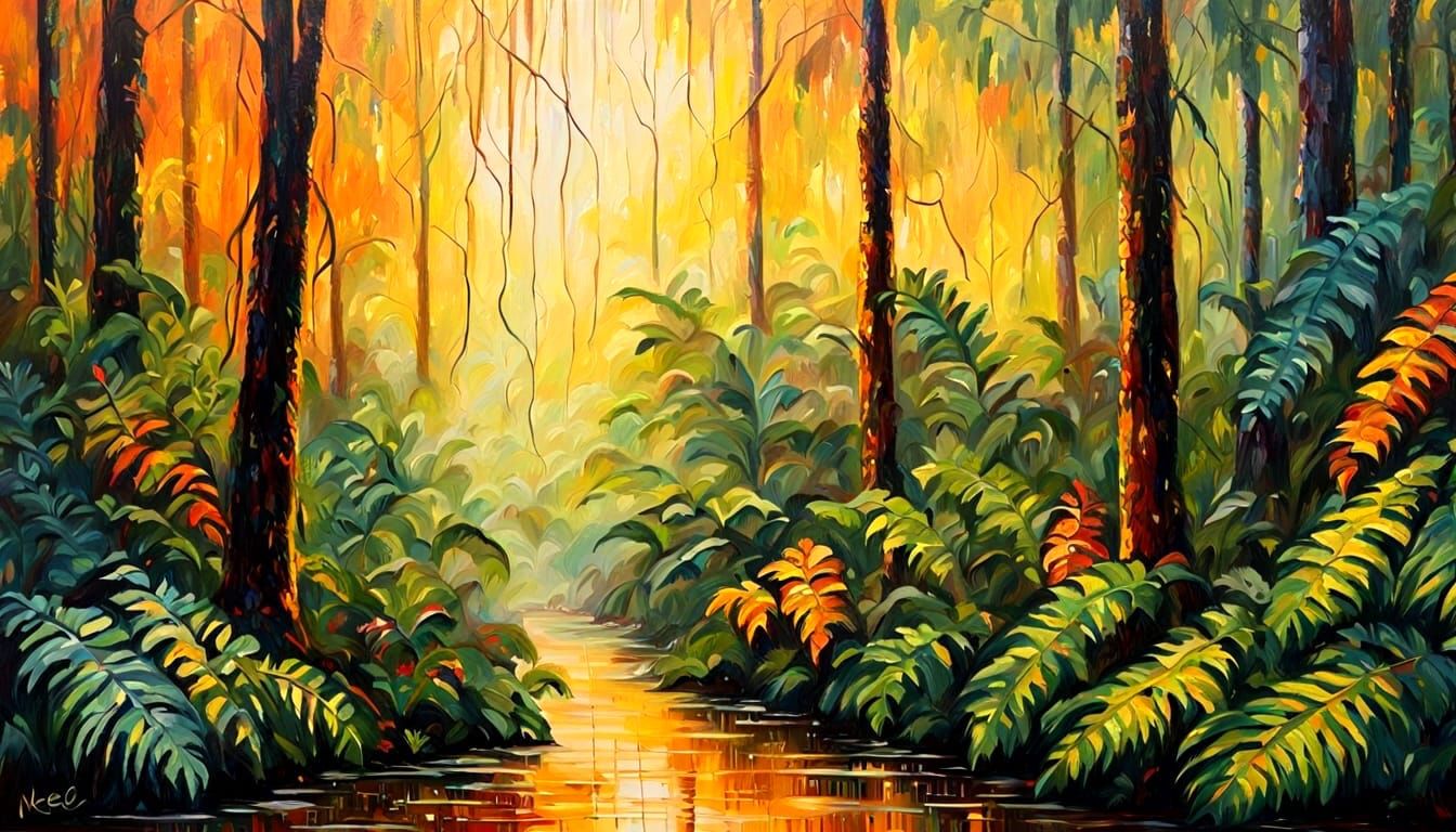 Rainforest Sunset (3 images)