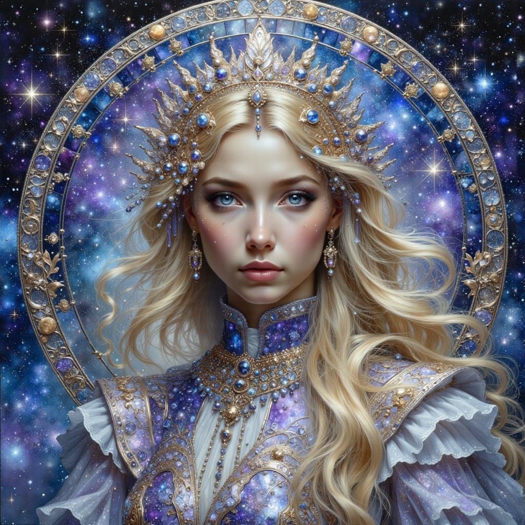 Celestial Princess in Art Nouveau Style