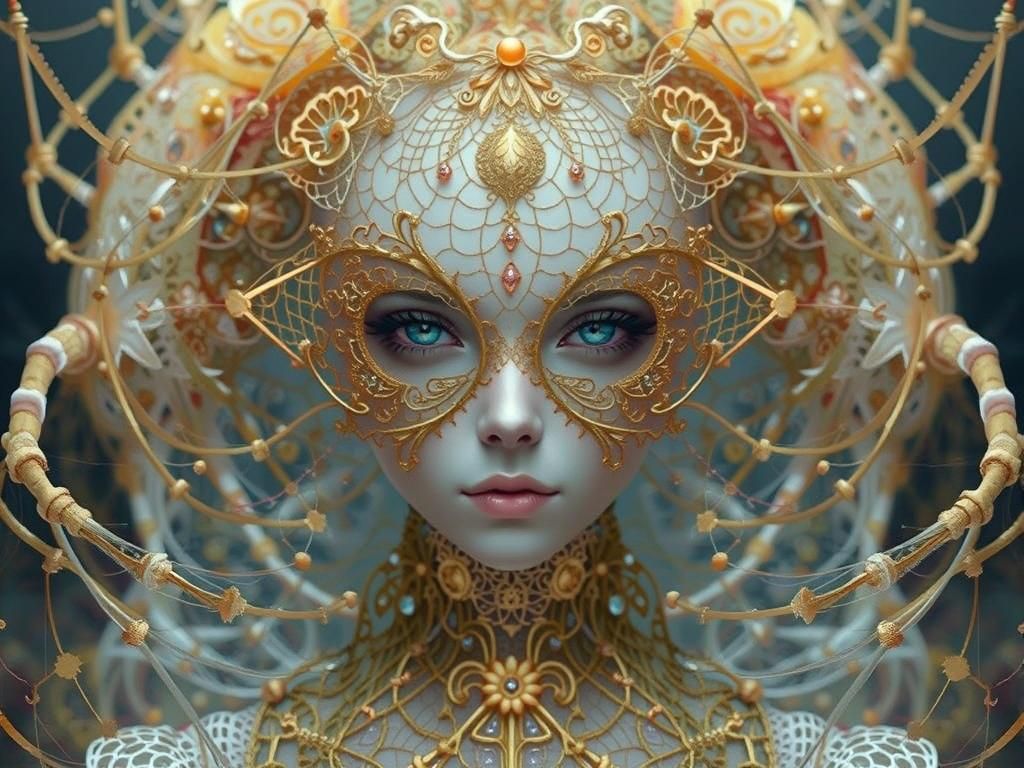 Halloween Girl in Flying House Illustration