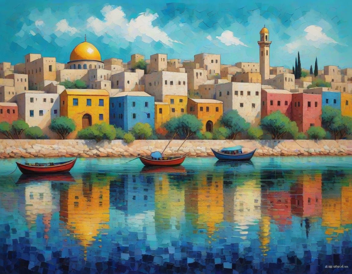 Vibrant Palestinian Landscape from the River to the Sea in N...