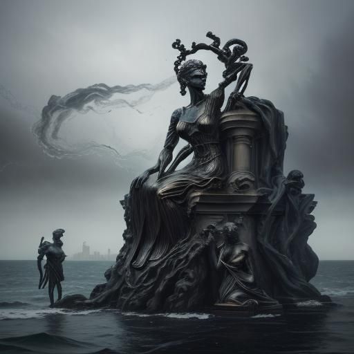 Surreal Coffee Shop with Spiders in Oil Painting Style