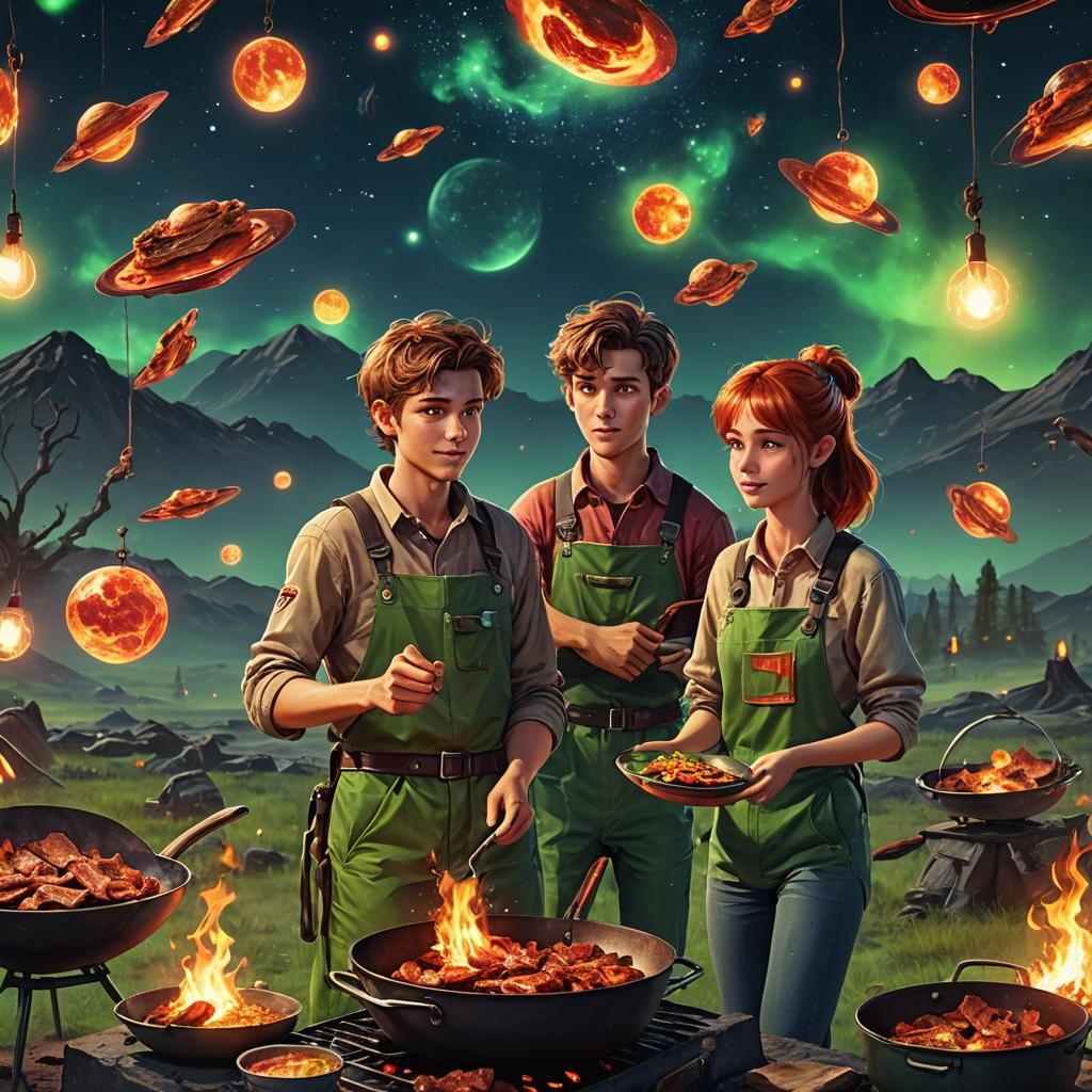 Alien Planet Camping: Romantic Night, Crispy Bacon