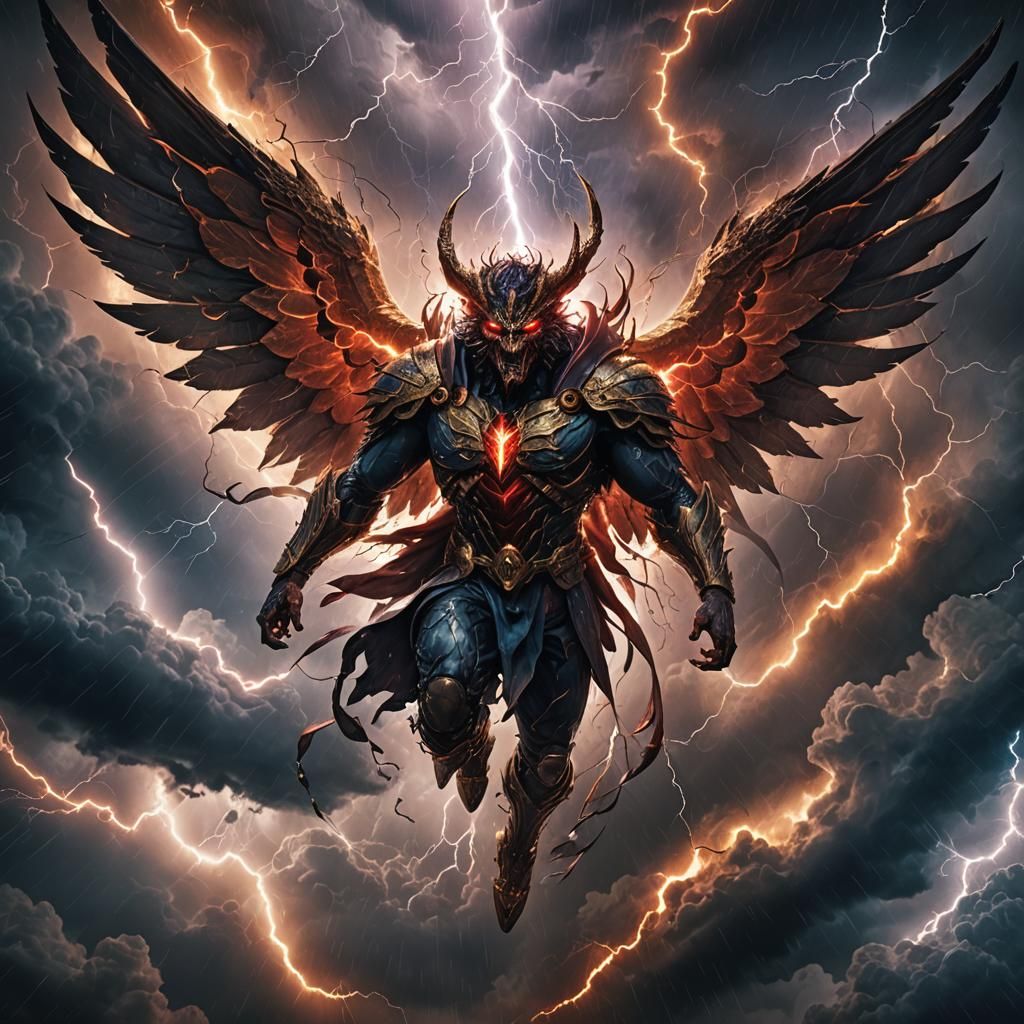 Beelzebub Hyperrealistic, splash art, concept art, mid shot,...