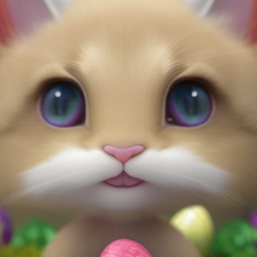 Adorable Chibi Easter Bunny with SFX