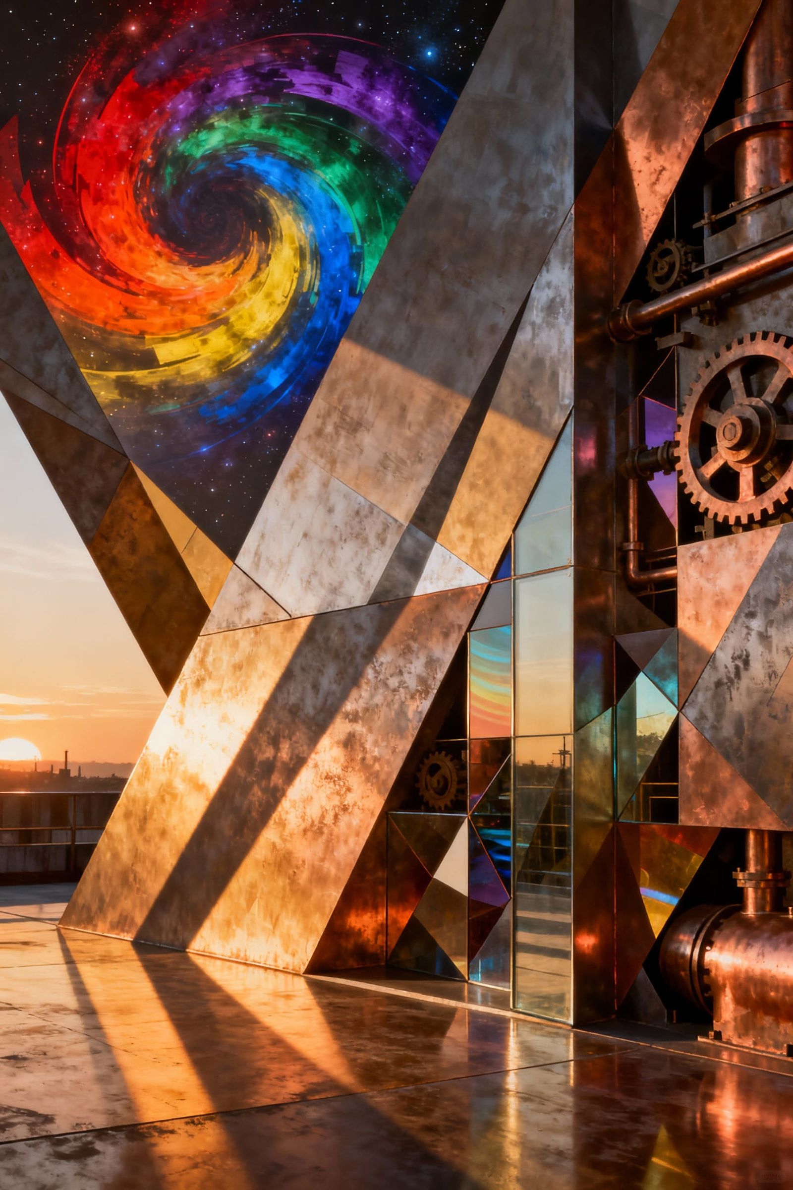 Vorticist Spectral Void in Vibrant Colors