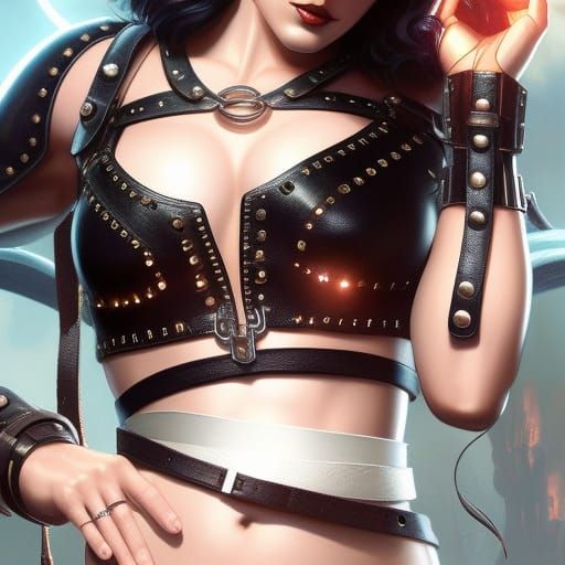 Emiliana as Fantasy Leather Mistress