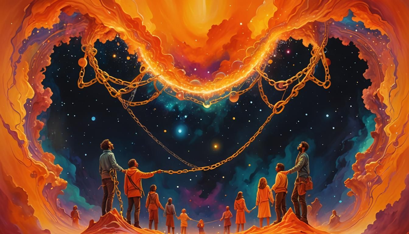 Cosmic Surrealism: Chains Connecting People Across the Unive...
