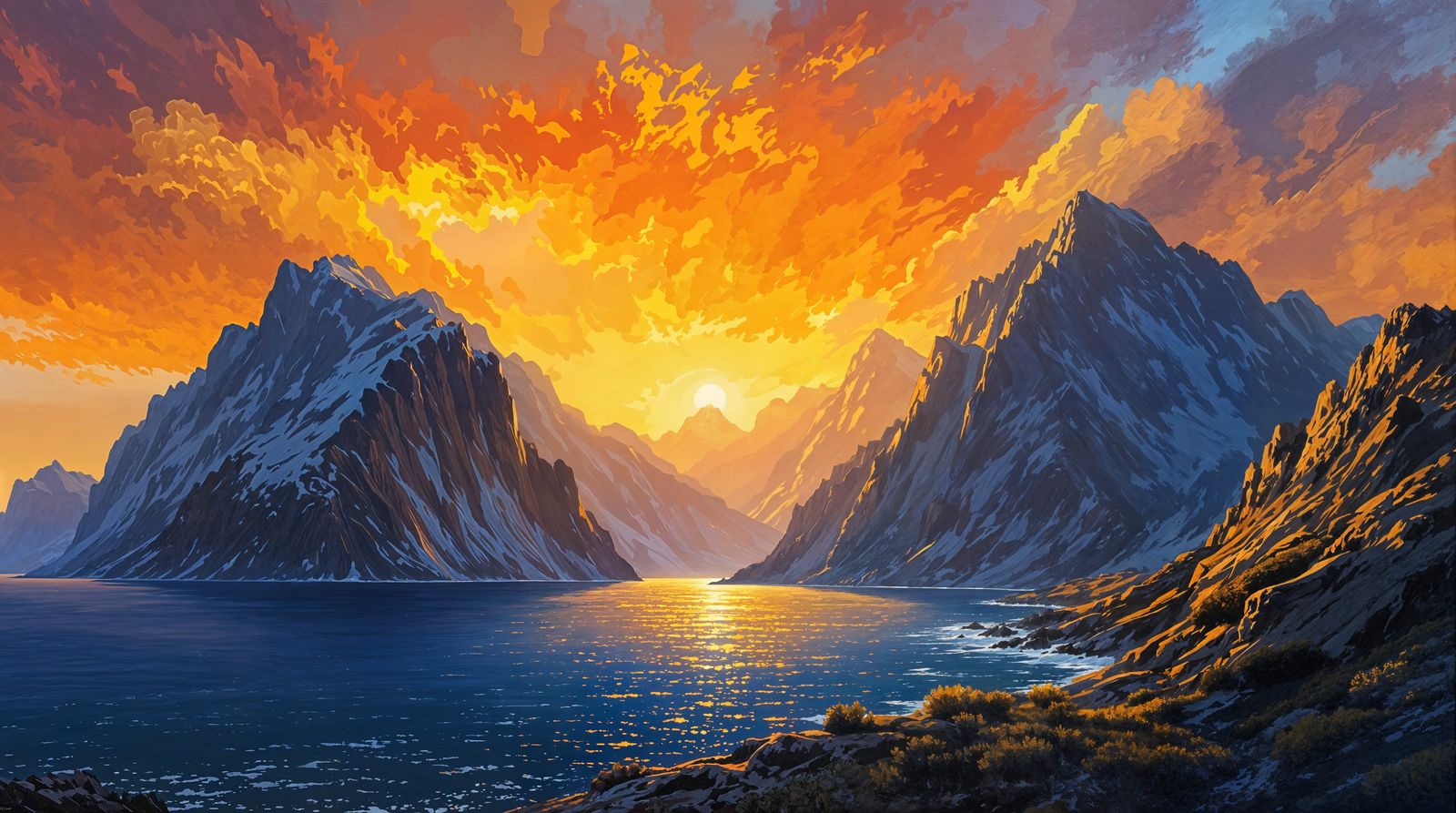 Golden Hour Majesty Along the Coast