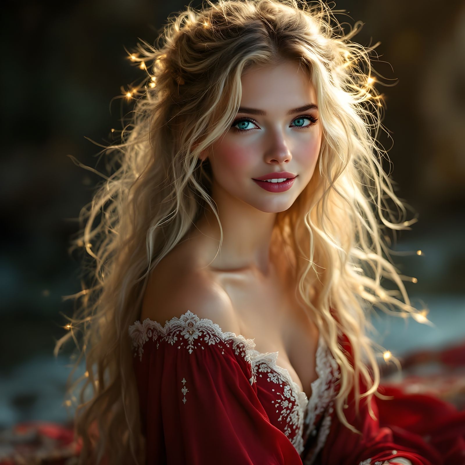 Ethereal Norse Goddess in Victorian Style