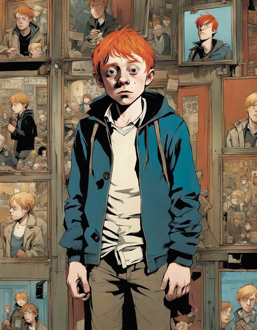 Portrait of Young Man in Jamie Hewlett Style