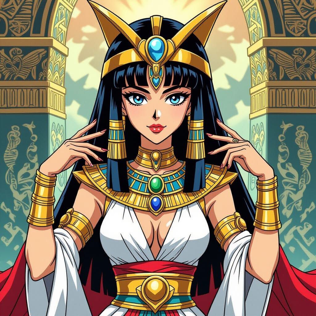 Cleopatra in Yu-Gi-Oh Anime Style