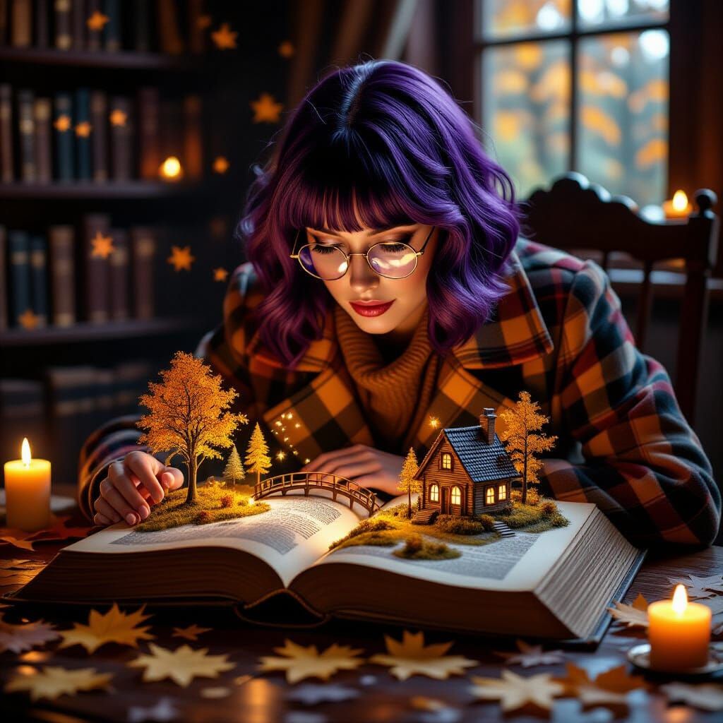 Magical Autumn Worlds Emerge From Antique Book