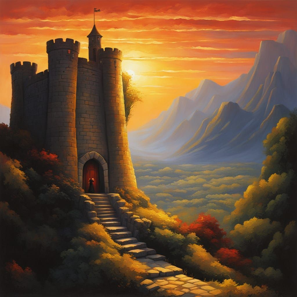 Chiaroscuro Paladin at Sunset