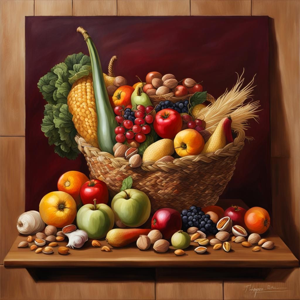 A realistic still life painting