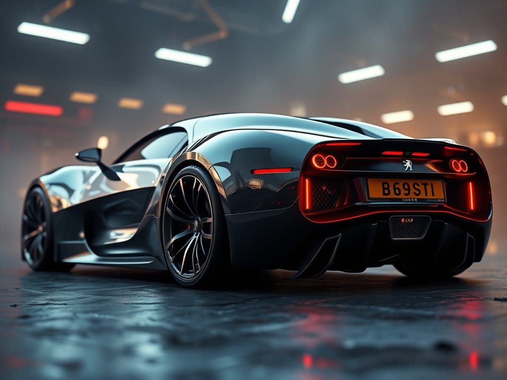 Stunning Sci-Fi Peugeot 205 Bugatti Concept in Metallic Glor...