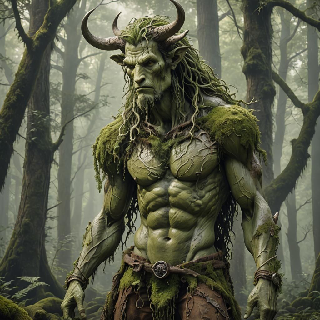 Mystical Forest Guardian in Dark Fantasy Style