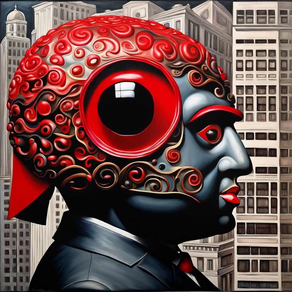 Surreal Urban Portrait with Enormous Eyes