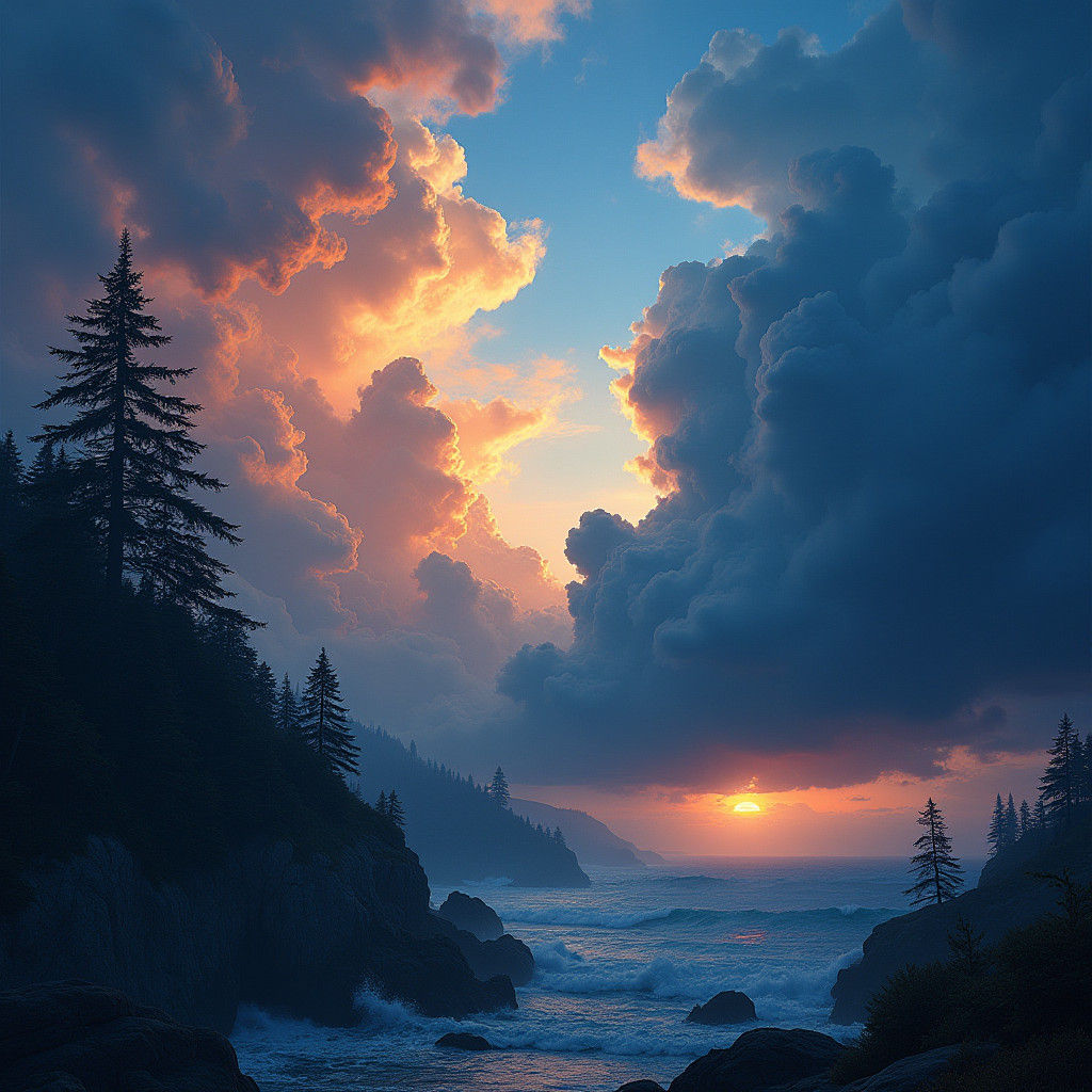 Dramatic Storm Clouds and Mystical Runes