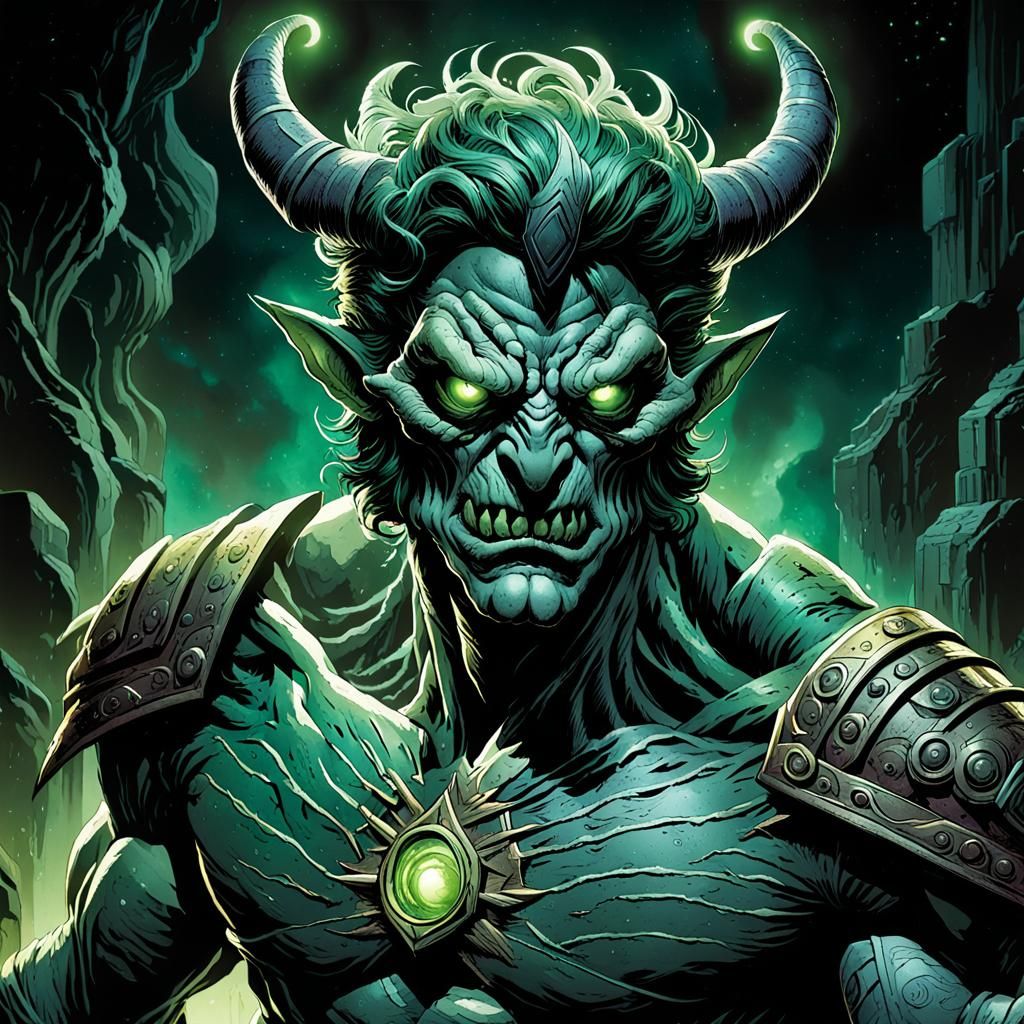 Eerie Comic Book Art: Twisted God of Wine