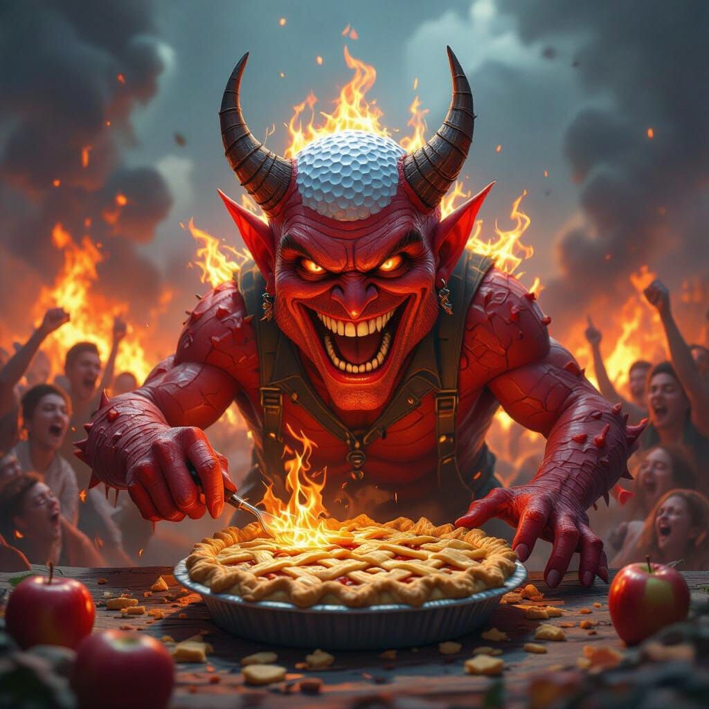 Underworld Devil Creates Apple Pie Amidst Global Chaos