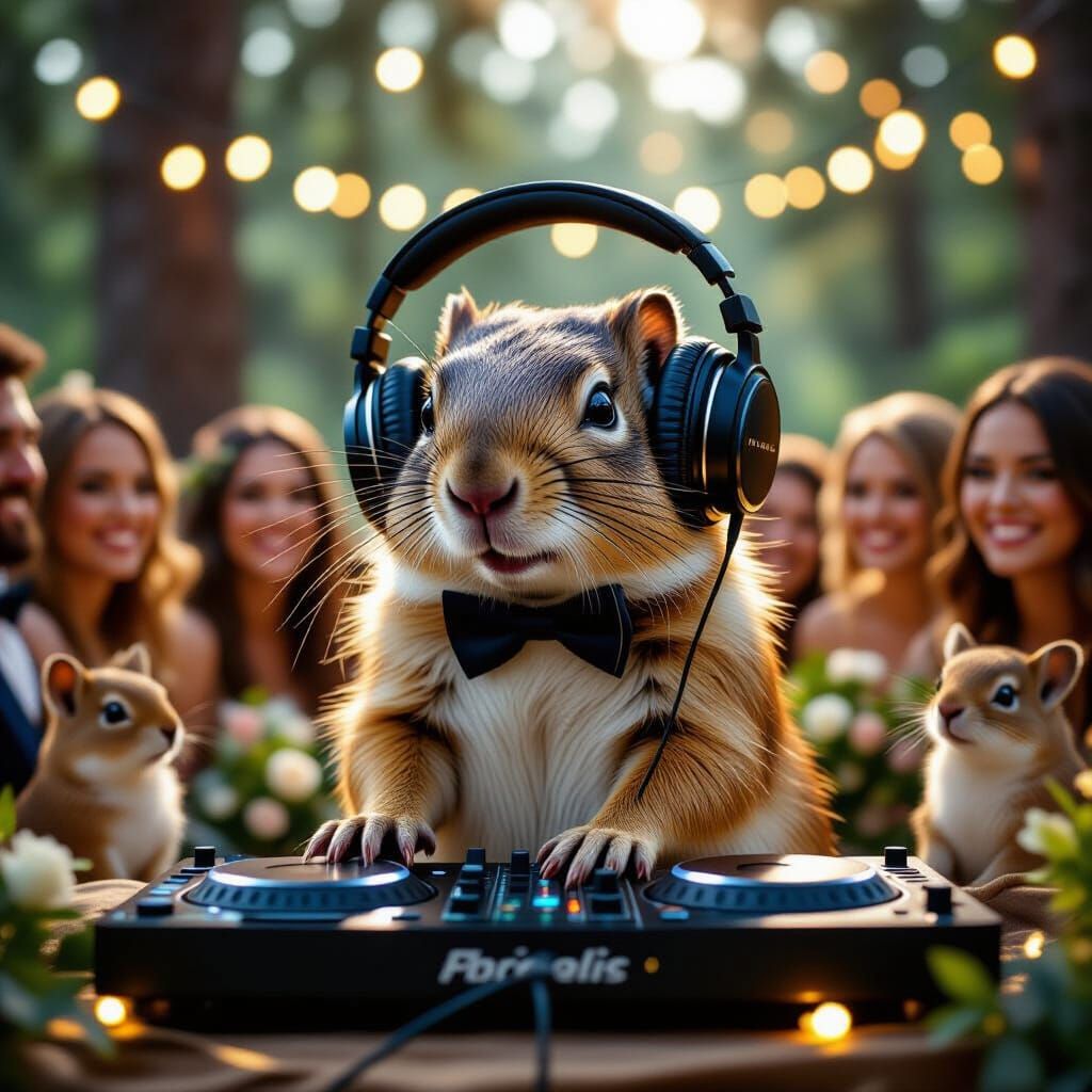 Blind Gopher DJ at Enchanted Forest Wedding