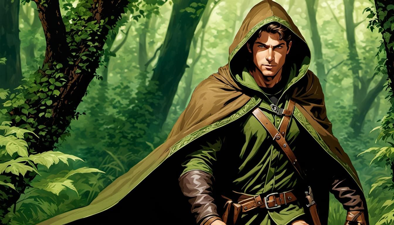 Gritty Fantasy Art of Rugged Woodland Ranger