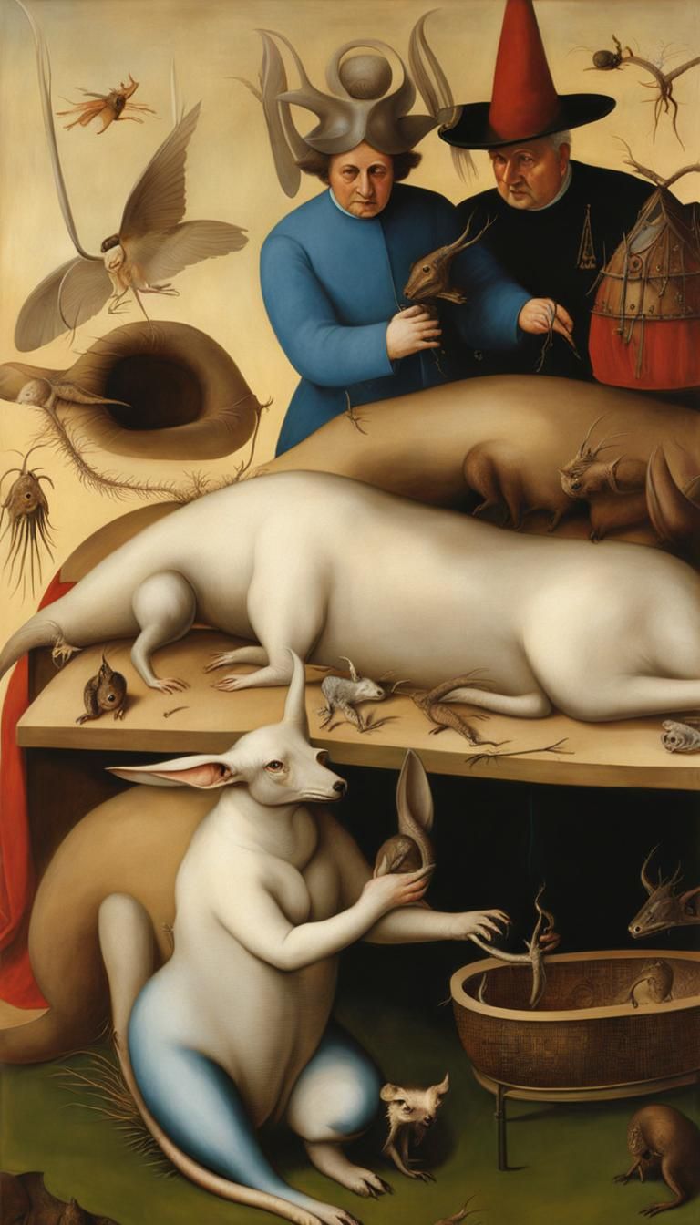 Surreal Cryptid Museum Redesigned by Bosch and Giger