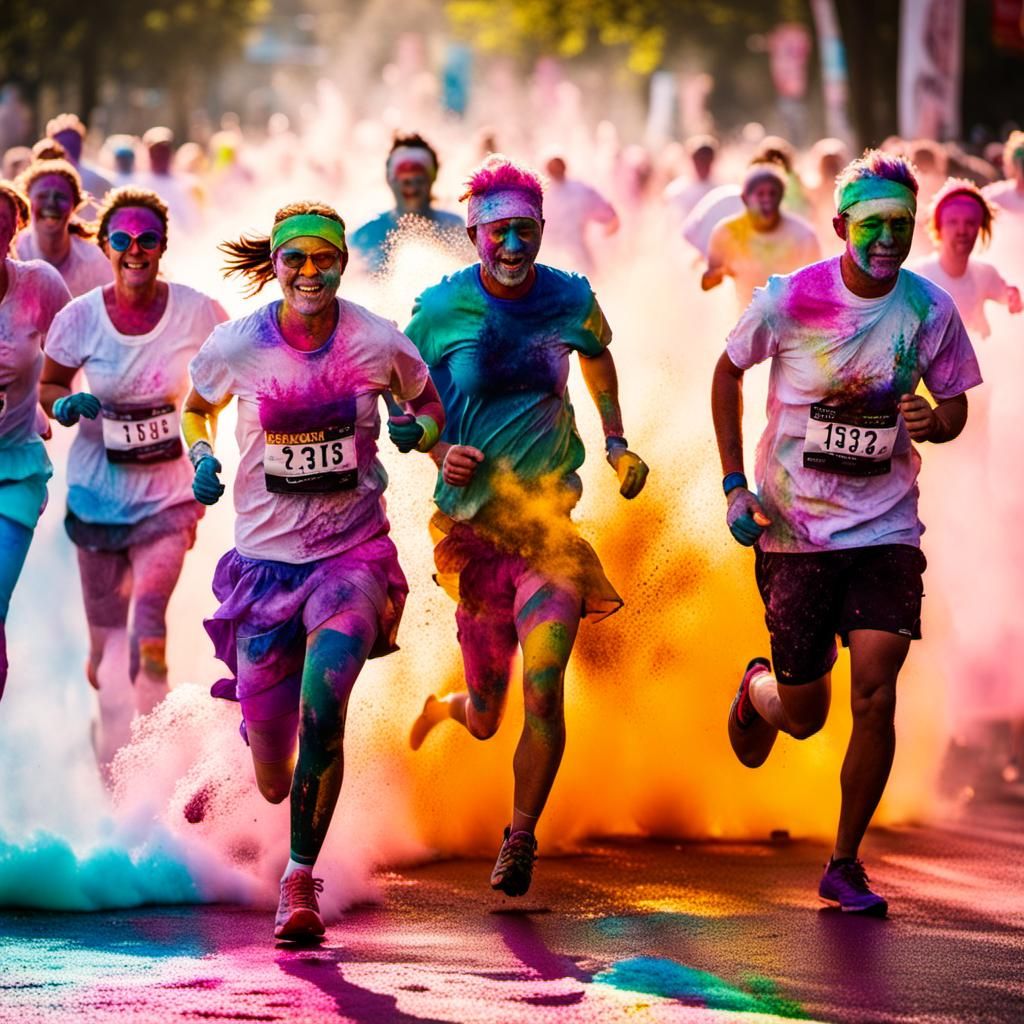 Colorful Powder Run Photograph