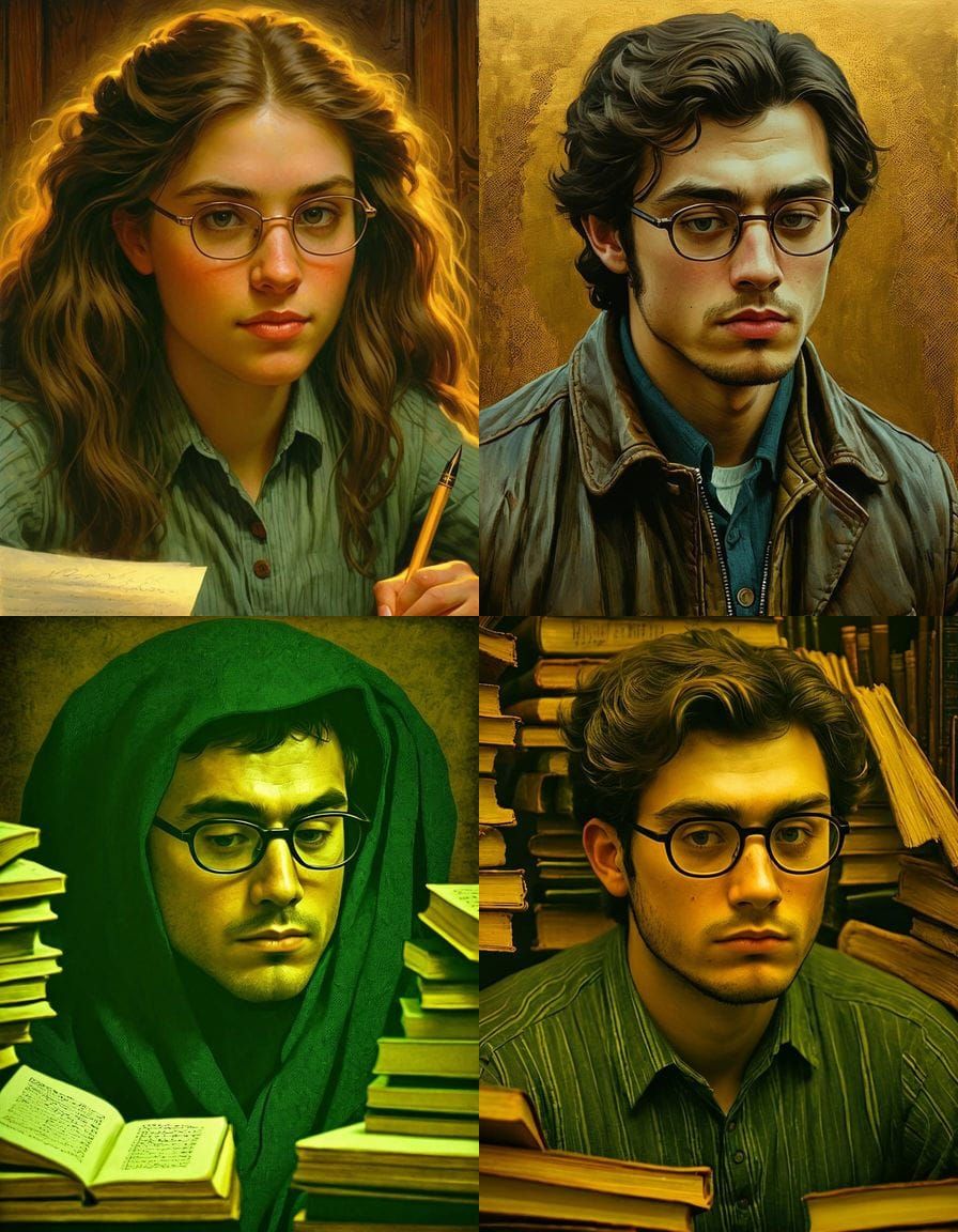 Nerds in Oil Painting Style