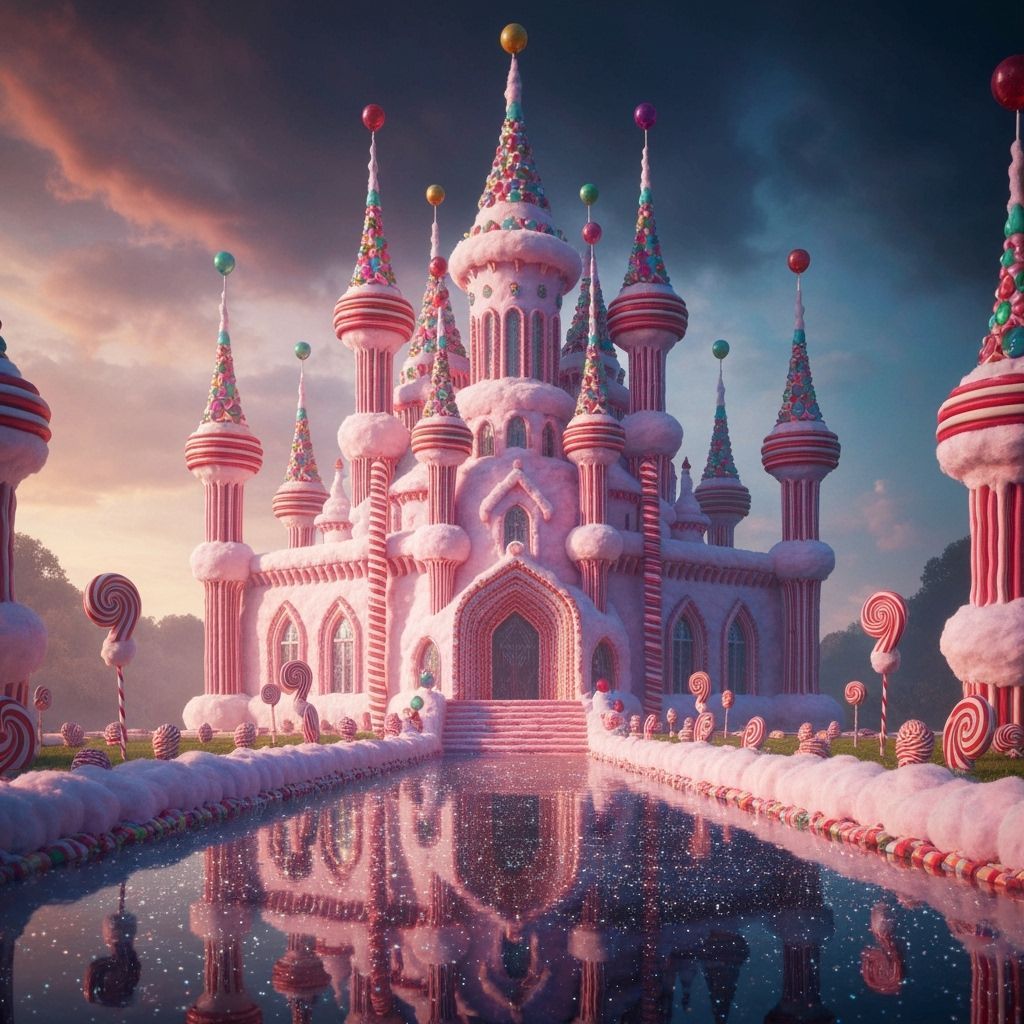 Cotton Candy Palace with Candy Jewel Spires