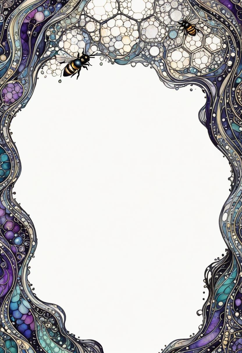 Vibrant Honeycomb Hive in Whimsical Fantasy Style