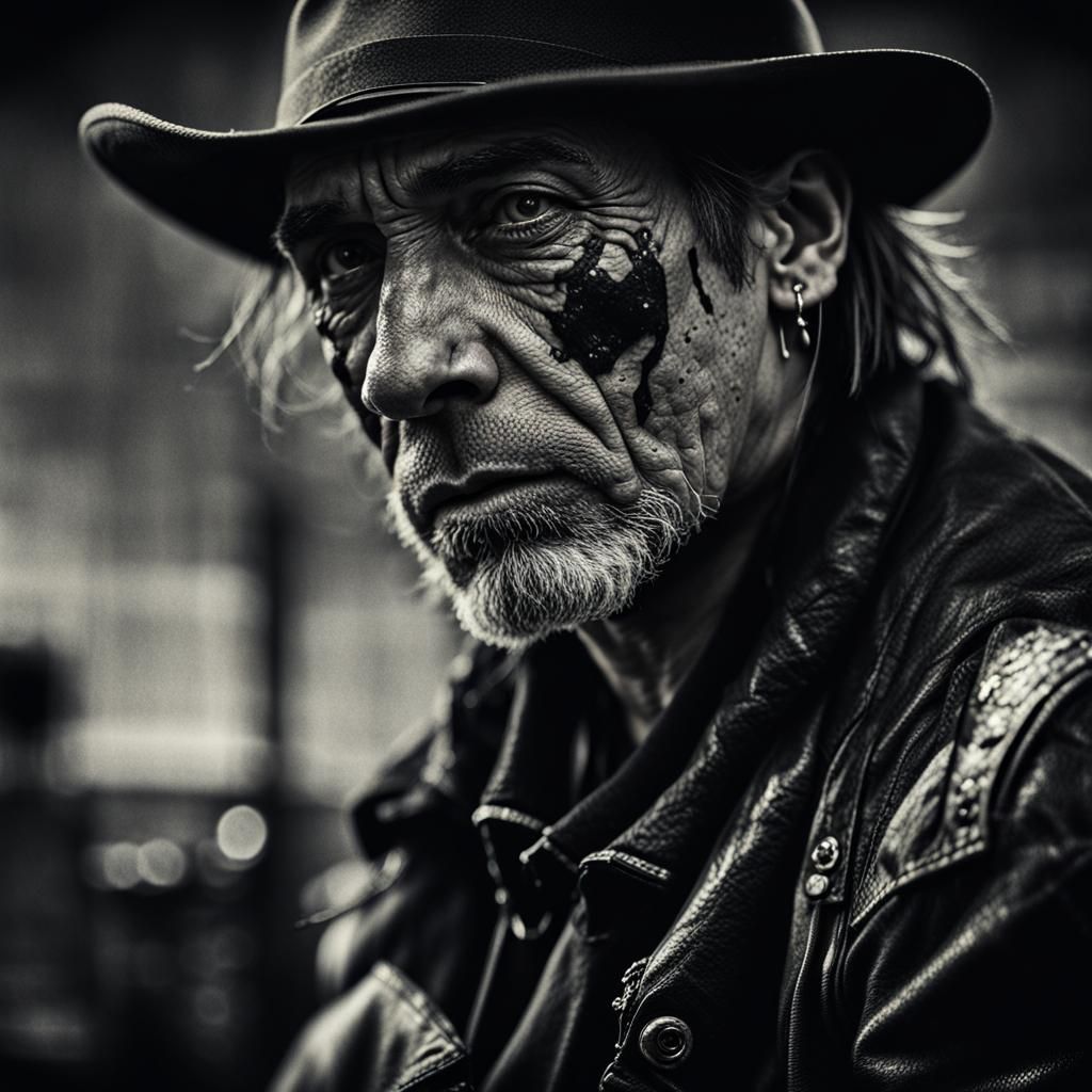 Dramatic Guns and Roses Portrait