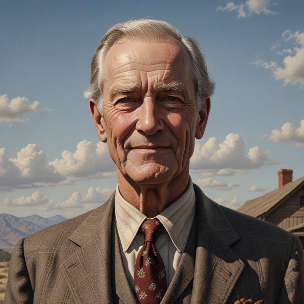 Photorealistic Portrait of an American Man in 1931