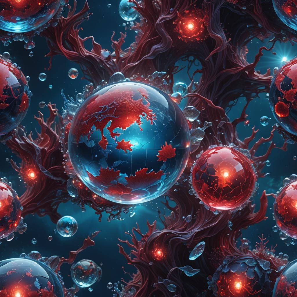 Underwater Crystal Orb with Australia Map