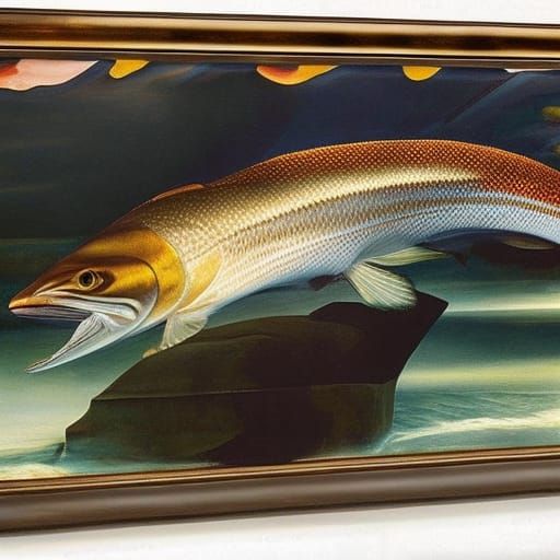 Lamprey Battle in Detailed 3D Render, Goncharova Style