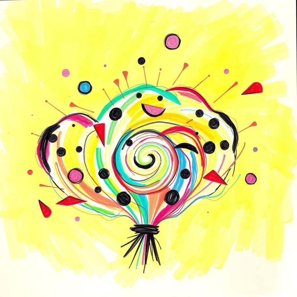 Child's Whimsical Drawing of Freshly Baked Cookies