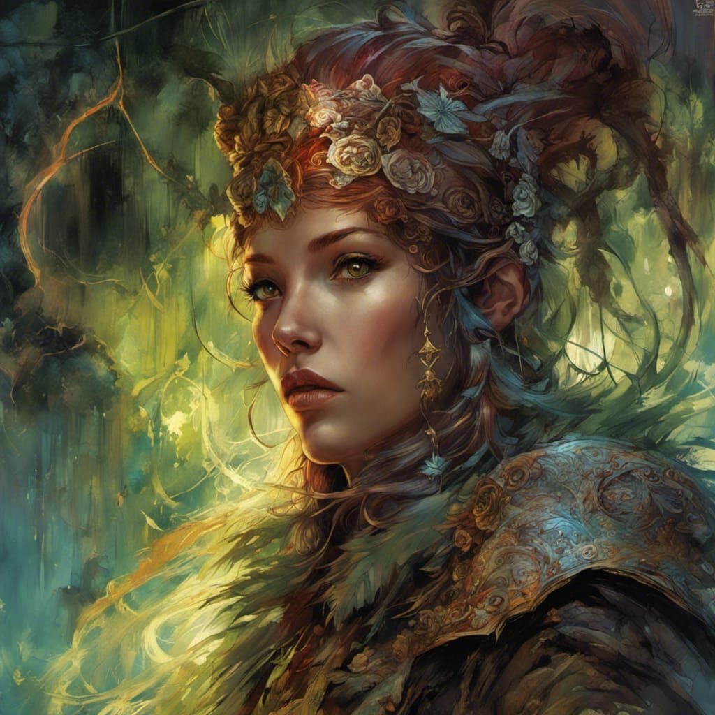 Intricate Pathfinder Concept Art with Dynamic Lighting