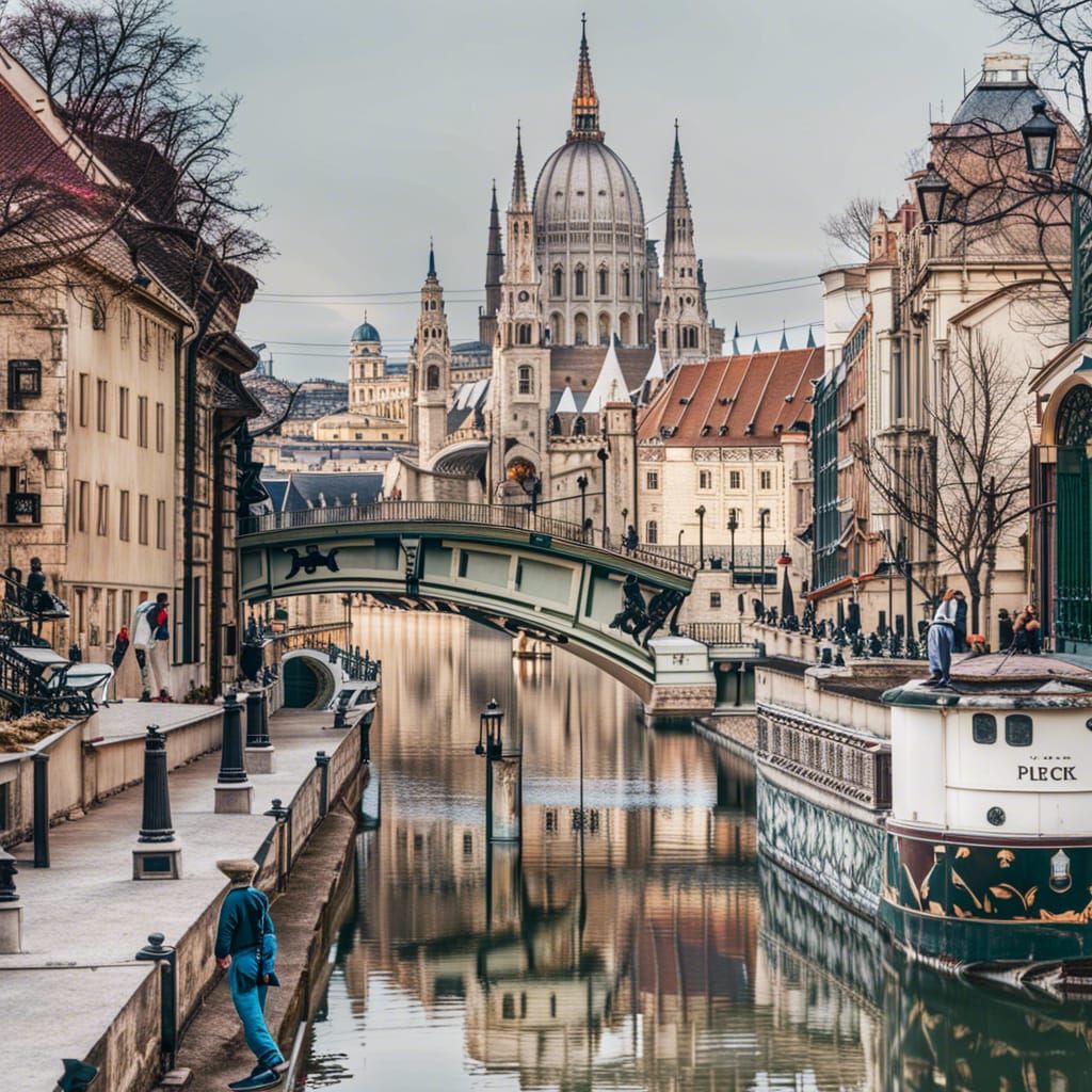 Colorful Budapest Street Art Vision