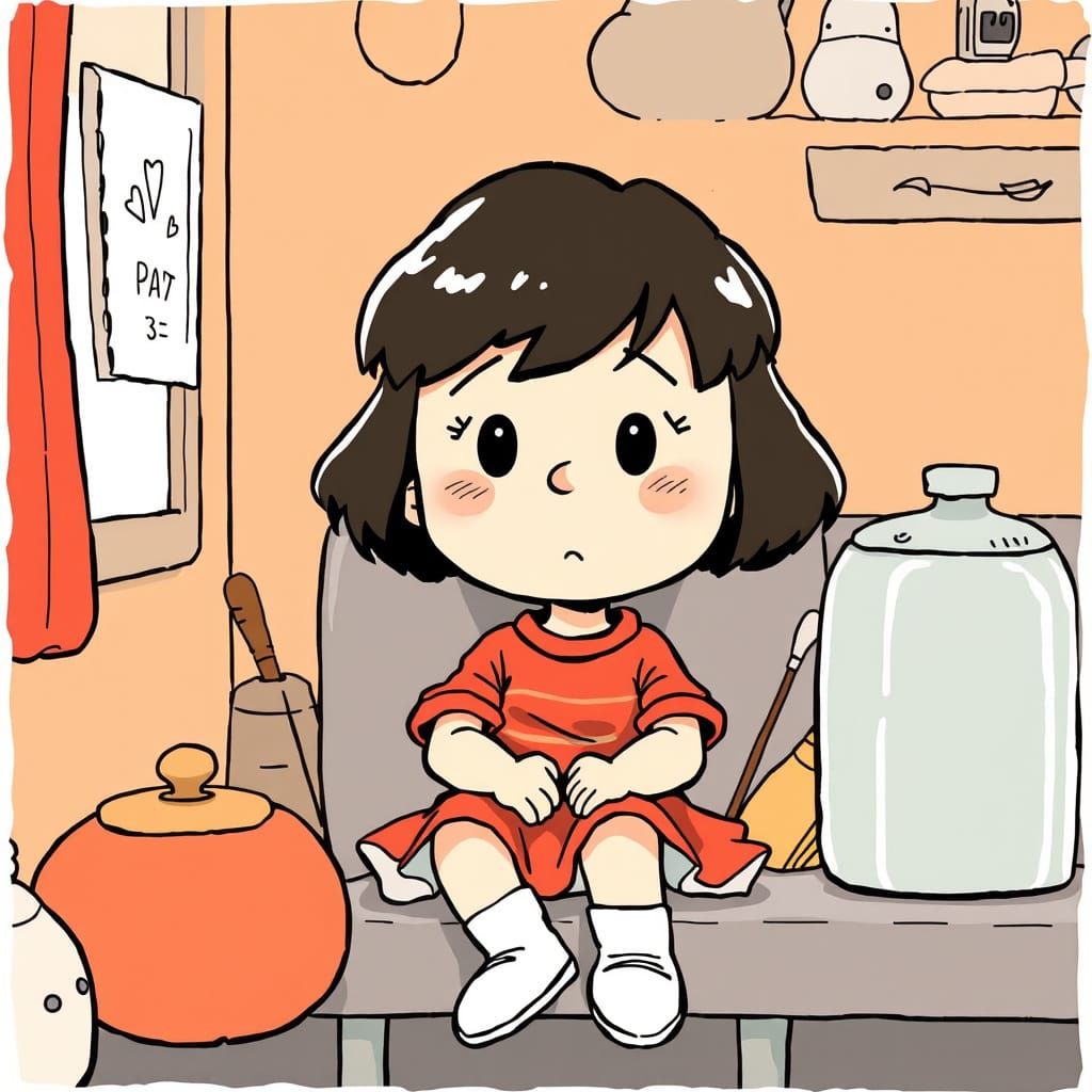 Mafalda in Quino's Style, a Humorous Cartoon