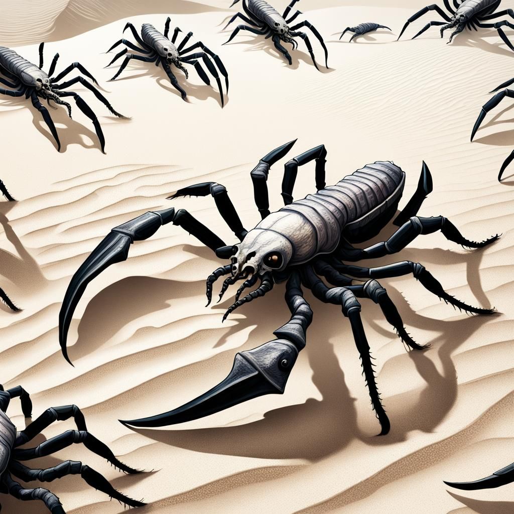 White Scorpion Army Transports Pirate Ship: Matte Painting