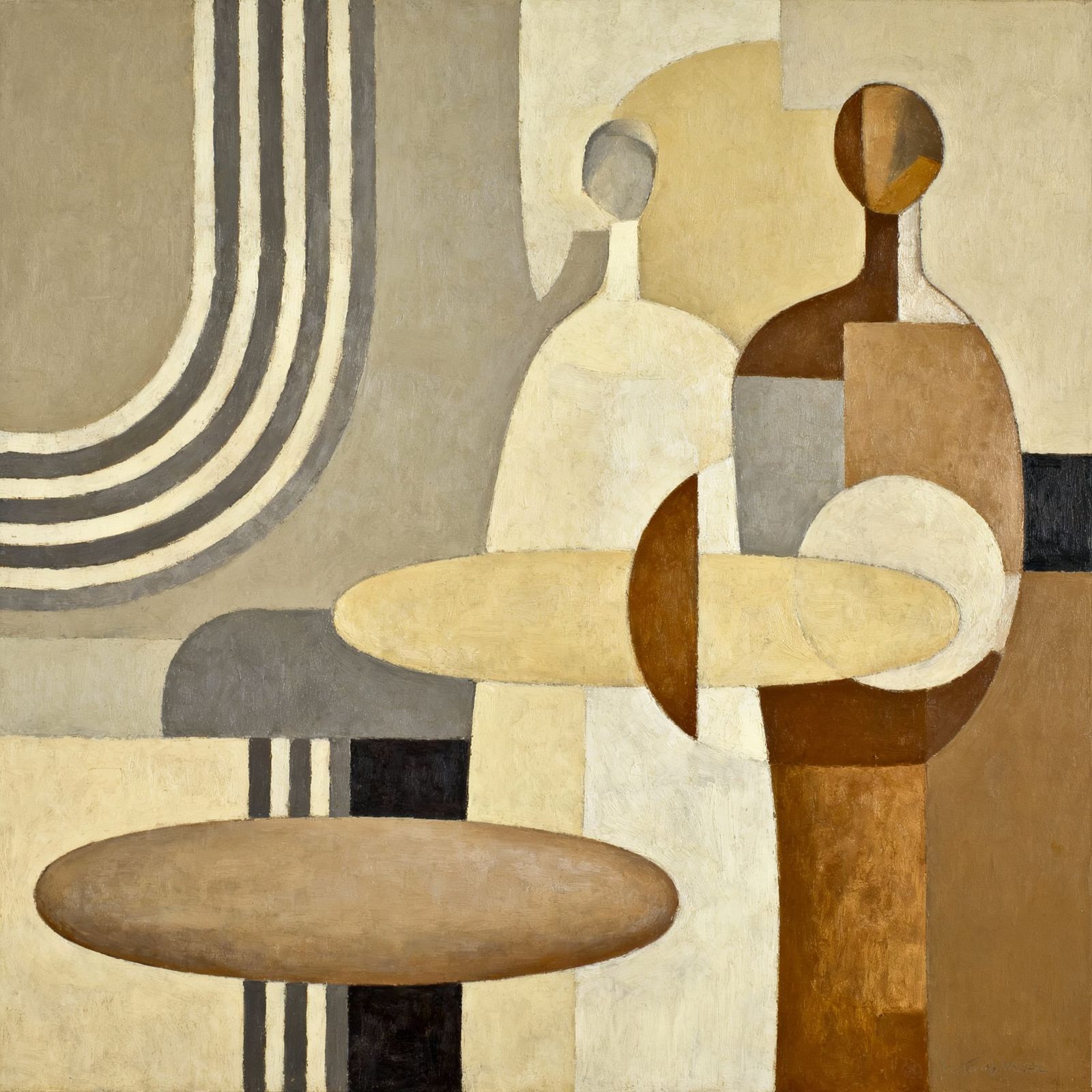 Abstract Geometric Shapes in Earth Tones