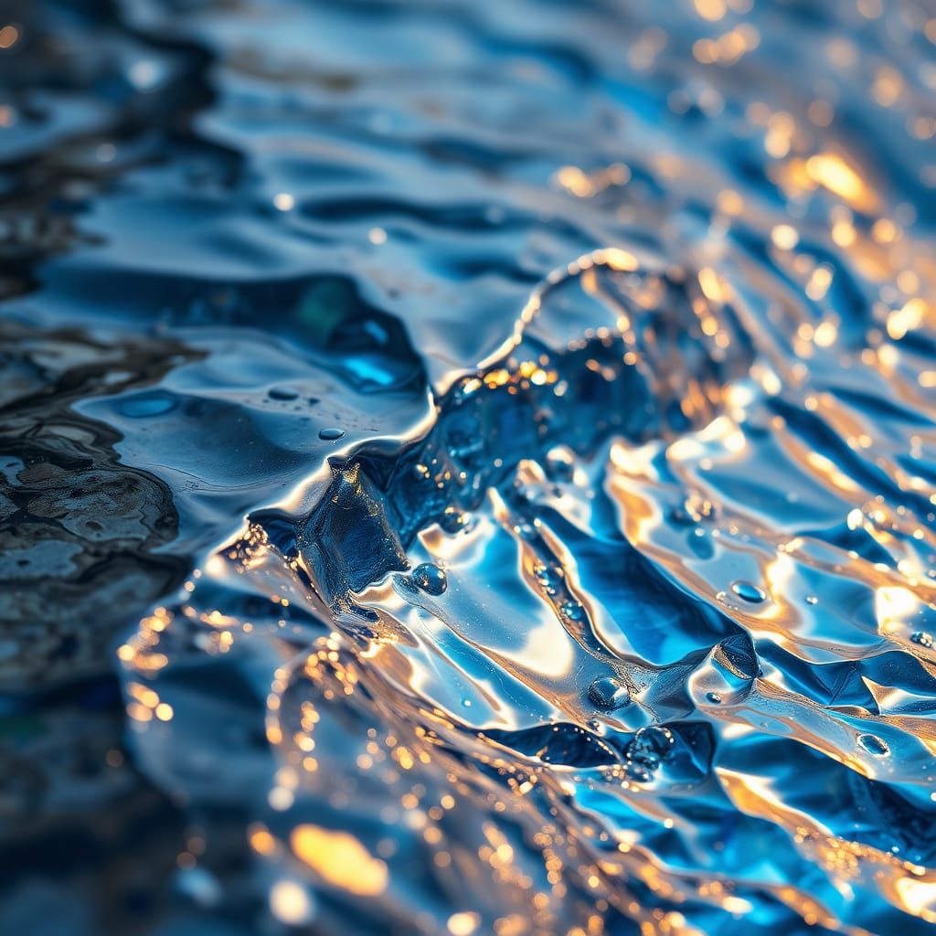 Iridescent River Dreams in Luxurious Metallic Hues