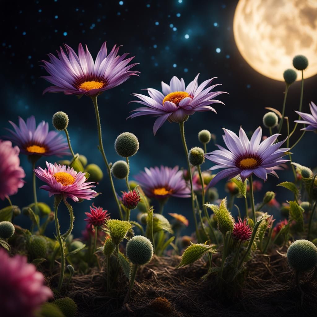 Mythical Eyed Flower Ascending, Horror Theme