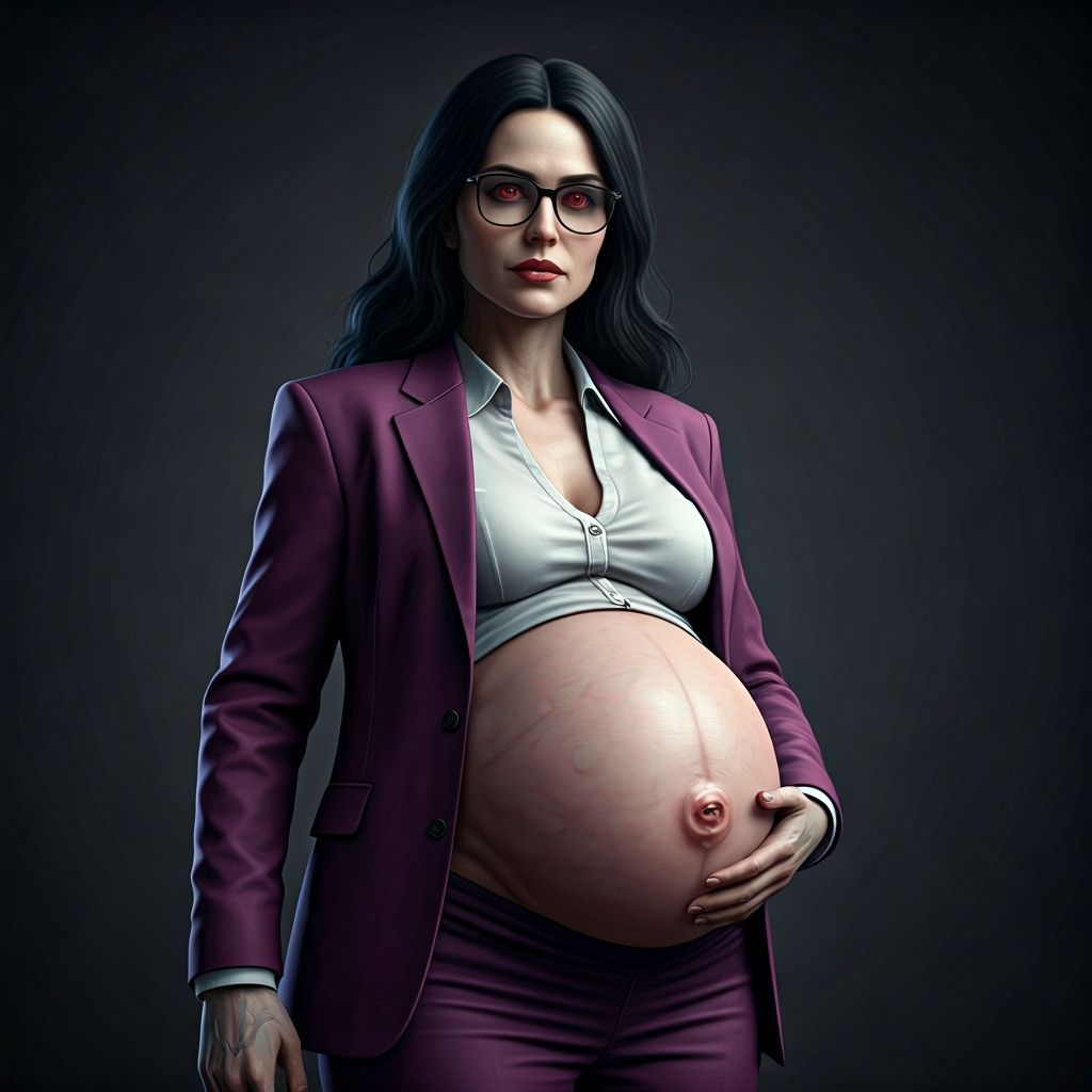 Pregnant Nyarlathotep: A Hyperrealistic Portrait