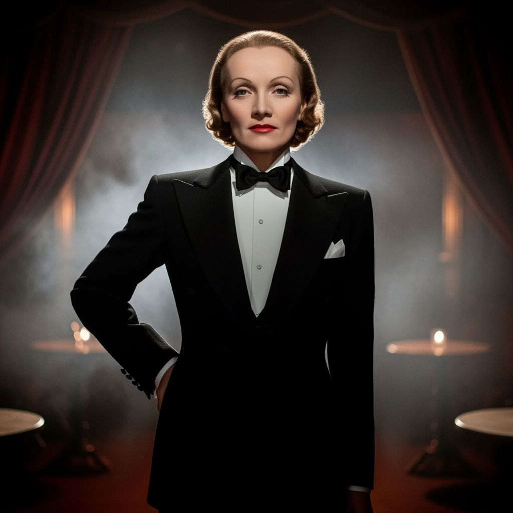 Marlene Dietrich in Smoky Cabaret, Film Noir Style