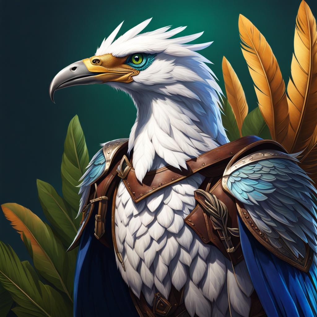 Aarakocra Warrior in Detailed Splash Art